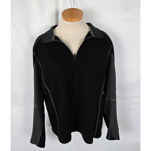 Kuhl Active Sweatshirt Men's L Black Revel 1/4 Zip Fleece Kashmira Quick Dry